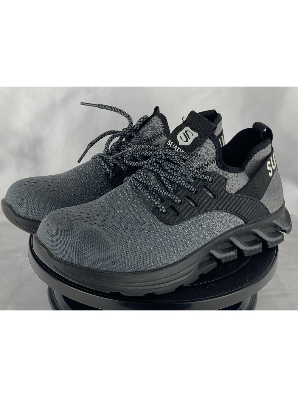Mens Size 8.5 EU 42 SUADEX Steel Toe Shoes Lightweight Work Safety Sneakers Gray